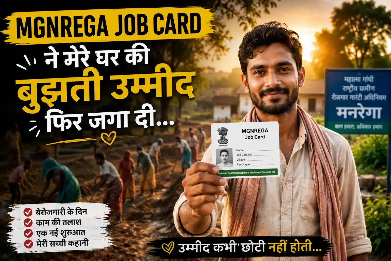 MGNREGA Job Card से बेरोजगारी के दौरान रोजगार की उम्मीद और नई शुरुआत की व्यक्तिगत कहानी