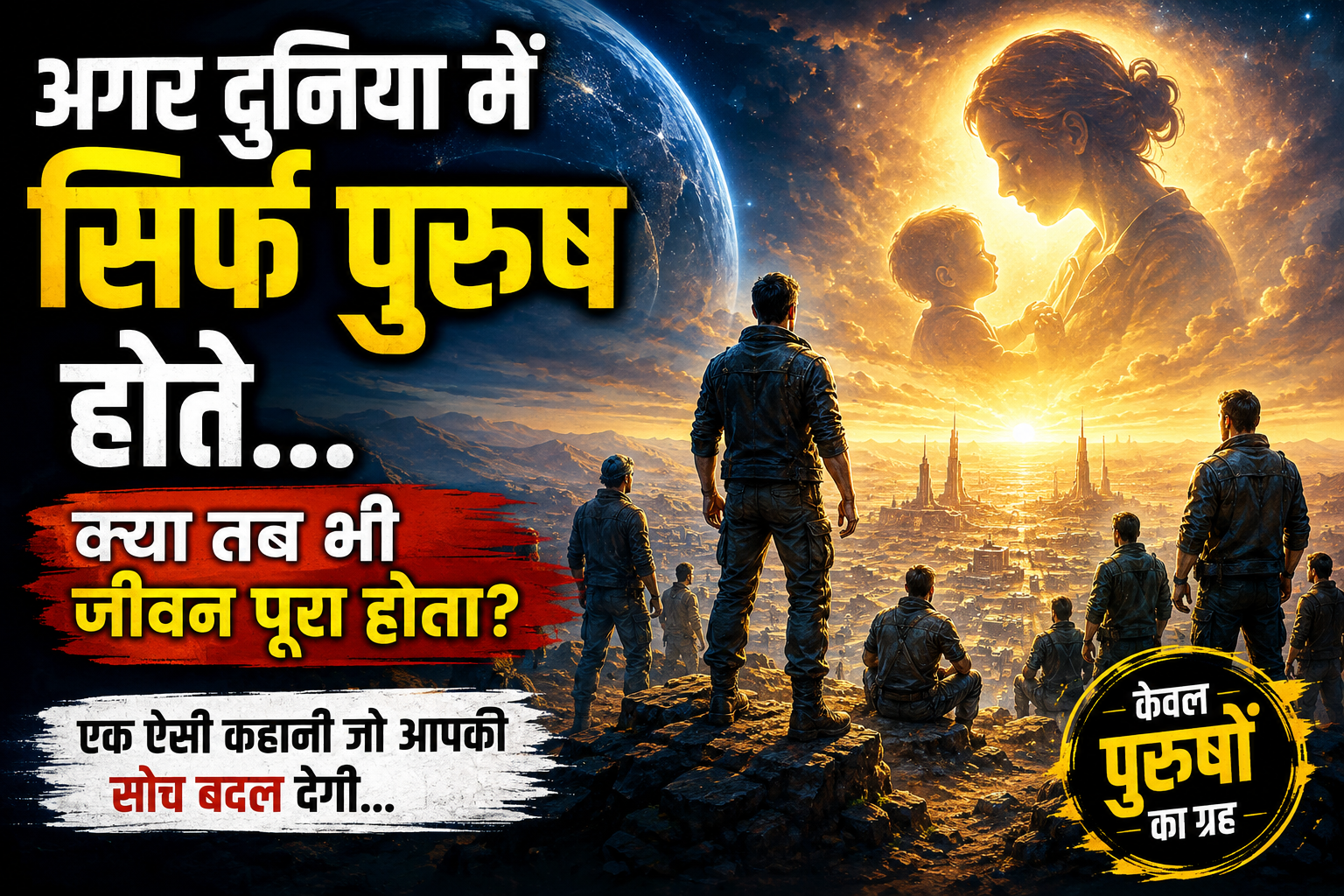 अगर एक पुरुष दुनिया में सिर्फ पुरुष ही होते