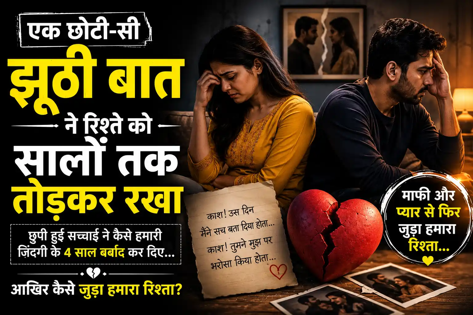 एक छोटी-सी झूठी बात ने हमारे रिश्ते को सालों तक तोड़कर रखा
